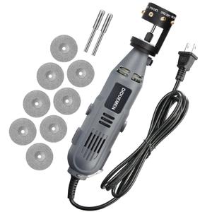 Handheld Electric Tungsten Sharpener, Four-angle Tungsten Electrode Sharpening Machine,TIG Welding Rotary Tool with Flat Grinding Block, Cut-Off Slot