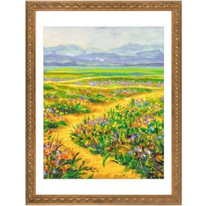 Golden State Art, 18x24 Vintage Ornate Finish Photo Frame with White Mat for 16x20 Picture. Color: Bronze