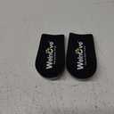 Heel Cups for Heel Pain - Welnove Shoe Inserts Gel Heel Cushion Cup for Achilles Tendonitis, Plantar Fasciitis, Heel Spur, 1" Heel Lift Support for Women 7-10 & Men 5-7, Black (1 Pair) (Small - 1" Height)