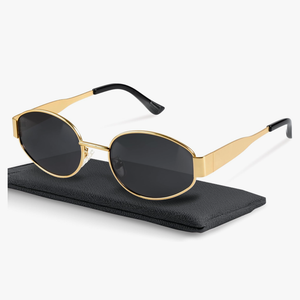 livho 2025 Trendy Oval Sunglasses - Stylish Polarized Shades for Everyday - Retro Metal Frames