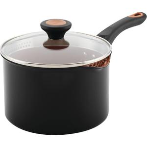 Farberware Glide Nonstick Sauce Pan/Saucepan with Straining and Lid, 3 Quart, (Black) Farberware Glide Nonstick Sauce Pan/Saucepan with Straining and Lid, 3 Quart, (Black)
