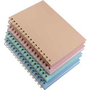 4 Pack Hardcover Spiral Notebook 5.7x 8.5, 80 Sheets/160 Pages College Ruled Notebook, 100 GSM Thick Paper, A5 Lined Journal for Work, School Supplies, Home & Office, Writing Notes