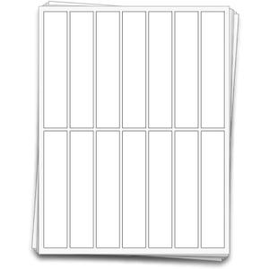 70 Professional Waterproof 1 oz Jar Labels, 1x5 inches, Full Wraparound, White Vinyl (70 Labels)
