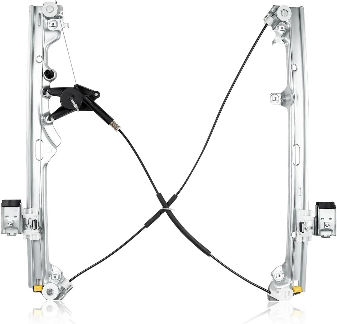 Front Left Power Window Regulator Assembly Without Motor Compatible For Silverado Suburban Avalanche 1500 2500 3500 00-06 Cadillac Escalade 02-06 GMC Yukon Sierra Driver Side 741-644