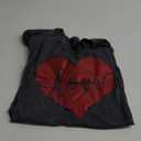 Earlymemb Womens Lover Heart Graphic V Neck Shirt Valentines Funny Couple Matching Casual Short Sleeve Tee Tops (XX-Large, C-grey-6)