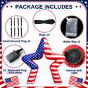 10Ft 4th of July Inflatable Independence 250th Anniversary Day Inflatable Decor Patriotic Inflatables Arch with Built-in LED American Flag Blow Up Archway for Labor Veterans Day Yard Lawn Decor