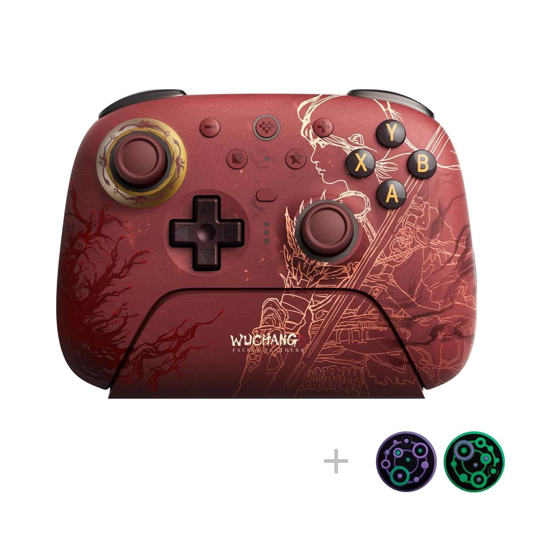 8Bitdo Ultimate 2 Wireless Gaming Controller with TMR Joysticks, Switchable Hall Effect/Tactile Triggers, Back Buttons, RGB Fire Ring, 8Speed Tech for Windows & Android - WUCHANG: Fallen Feathers