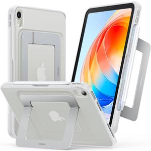 TORRAS Ostand K1 Guardian for iPad Air 11 inch Case M4/M3/M2 (2026/2025/2024), Ultra Stable Stand, Multiple Adjustable Viewing Angles, Slim Protective Kickstand Cover with Pencil Holder, White