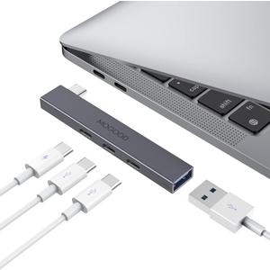 USB C Hub USB C Splitter for Laptop(Monitor NOT Supported),Type C Multiport Adapter with 60W Power Delivery for MacBook Quest3(Would't Charing Over 60W)