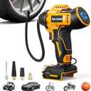 Tire Inflator Compatible with Dewalt 20V Max Battery, 160 PSI Cordless Air Compressor With LCD Digital Pressure Gauge for Car, Bike, Sport Ball (No Battery)