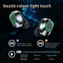 Wireless Earbuds Bluetooth 5.4, 30 Hours Playtime with LED Display Charging Case, Deep Bass Sound, IPX5 Waterproof Earphones Compatible with iPhone, Android and Laptop