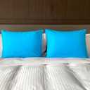 iMaylex Soft 100% Egyptian Cotton Zipper Closure Pillowcases, Cozy and Lightweight Pillow Case, Set of 2, Blue, King, 20" x 36"