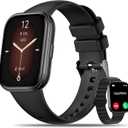 Smart Watch for Women with Bluetooth Call Answer/Dail,1.75" DIY Dial Fitness Watch with Heart Rate Sleep Monitor Step Counter Calorie 120+Sport Modes Smartwatch for Android iOS (Black)
