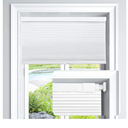 LazBlinds Cordless Cellular Shades, No Tools No Drill Light Filtering Honeycomb Shades Pleated Blinds for Windows, 21'' W x 36'' H, White