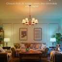 Govee E12 Led Bulb, Smart Light Bulbs for Chandelier/Living Room, Color Changing Candelabra Bulbs Work with Matter, Alexa, Google Assistant, 40 Watt Equivalent, 450 LM, 80 CRI, 2.4Ghz Only, 4 Pack