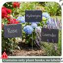 Hotop 30 Pcs Silver Plant Label Hooks, 20cm Garden Label Markers Hanger Rustproof Deformed Plant Sign Stake Metal Garden Sign Hanging Rods for Flower Planter Container Accessories
