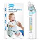Nasal Aspirator for Baby,Rechargeable Nose Sucker for Baby,Baby Nasal Aspirator with 3 Silicone Tips,Adjustable Suction,Waterproof Booger Sucker for Baby with Music and Light Function,Blue