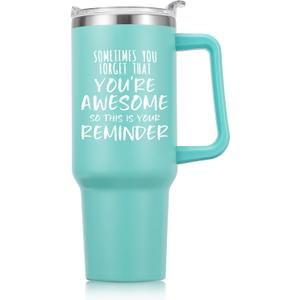 Inspirational Gifts for Women - Christmas Birthday Gifts for Women, Mom, Wife, Girlfriend, Her - Thank You Gifts, Appreciation Gifts for Boss, Coworker, Teacher - 40 oz Tumbler with Handle and Straw