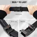 PARTTELY Men's Ratchet Belt 2 Pack - Adjustable Click Slide with Trim Fit for Dress Casual, Gift Set for Father, Boyfriend
