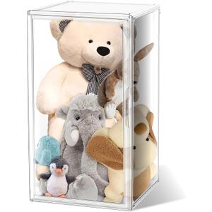 23.6'' Tall Acrylic Display Case for Collectible, XXXXX-Large Purse Handbag Organizer 13.8''x12.2''x23.6'' Clear Boot Totes Storage Box Transparent Huge Figure Collectibles Showcase with Magnetic Lid