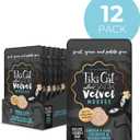 Tiki Cat After Dark, Velvet Mousse, Chicken & Quail Egg Recipe in Chicken Broth, Grain & Potato Free Formula, with High Protein & Nutrient Dense Blended Organ Meat, 2.8 oz. Pouch (Pack of 12)