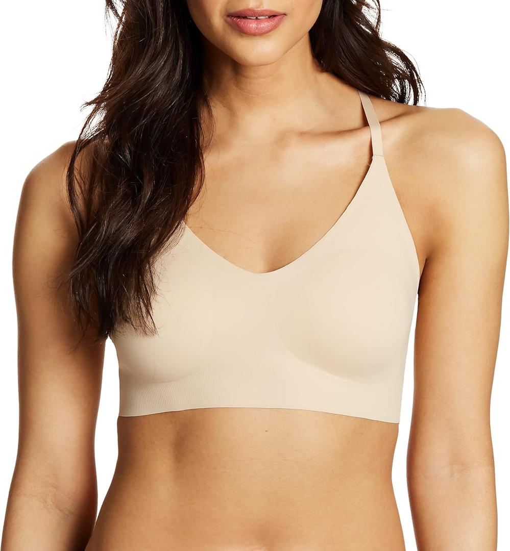 Maidenform womens Pure Comfort V-neck Pullover Lace Back Dm7679 Bra, Latte Lift, Small US