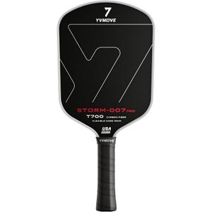 Pickleball Paddle with T700 Raw Carbon Fiber Surface & 16mm STR-Core Power Polymer Core, Premium Pickle Ball Racket Designed for Ultimate Spin & Consistency, USAPA Approved