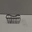 Sink Caddy Organizer, Black Metal Sponge Holder with Drainage Design, Kitchen Sink Storage Rack, Self-Adhesive Mount, 15x8x9.5cm