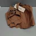 Womens Full Coverage Wire Free Bra - Plus Size Bras with Support and Lift Scalloped Everyday Comfort Bralettes (Brown)