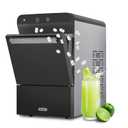 Gevi V2.0 Countertop Ice Maker 38lbs/24H, Ice Maker Nugget with Stainless Steel Housing, Chewable Pellet Ice Maker with Pour Water Refill, Self-Cleaning &Energy-Efficient, Black (17.3"D x 9.7"W x 16.7"H)