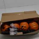 Pumpkin Pathway Lights With 4 Clear C7 Bulbs, Stakes for Outdoor Walkway Decor, Halloween Garden Pathway Markers, Landscape Lights for Party Decor