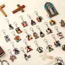 Sureio 40 Pcs I Saw That Jesus Keychain Bulk Christian Gifts Church Christmas Goodie Bag Stuffers Party Favors Baptism Gifts