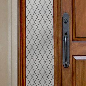 Gila Privacy Dcor Frosted Lattice Sidelights Entryway Residential Window Film DIY Static Cling No Glue No Adhesive 1ft x 6.5ft (12in x 78in) (6.5 sq ft)