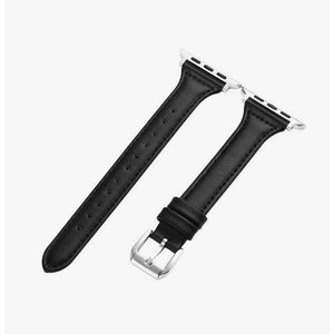 Watchbands Genuine Leather Watch Band 38/40/41mm Black Strap (Flat Interface)