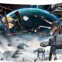 4x6FT Outer Space Backdrop Galaxy Wars Photo Backgrounds Boys Party Supplies Black Stars Science Fiction Photography Backdrop Kids Birthday Decorations Banner