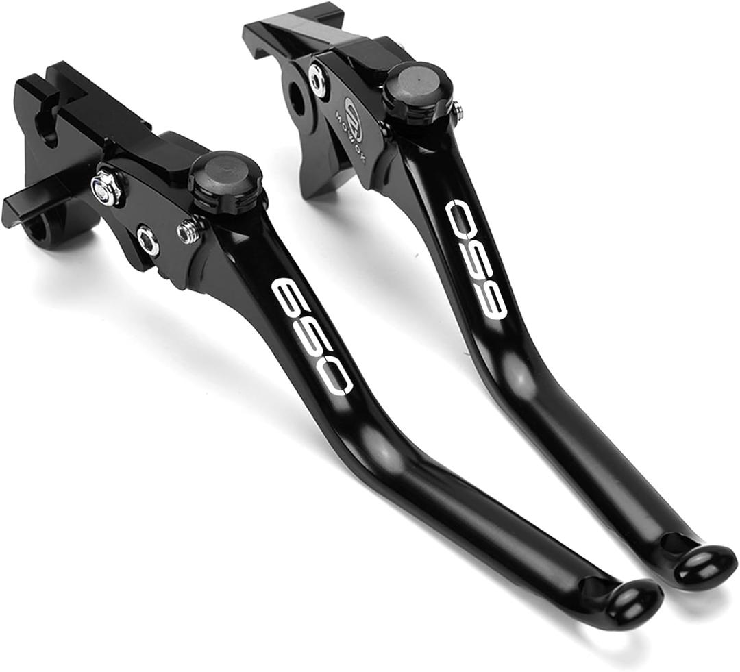 CNC Motorcycle Clutch Brake Lever Compatible with Ninja 650 KRT 650R Z650 RS EX650 Vulcan S 650 VN650 Versys 650 cc KLE650 Handle Brake Levers Brake Clutch Levers (Black)