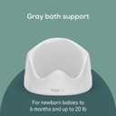 Angelcare Baby Bath Support (Gray) | Ideal for Babies Less Than 6 Months Old