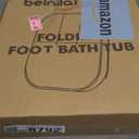 Beinilai Collapsible Foot Spa,Foot Bath with Heat and Massage and Bubble Jets,Foot Soak Tub with Six Non Motorized Rollers,Acupressure Massage Points,Red Light and Removable Pumice Stone (Dark Grey)