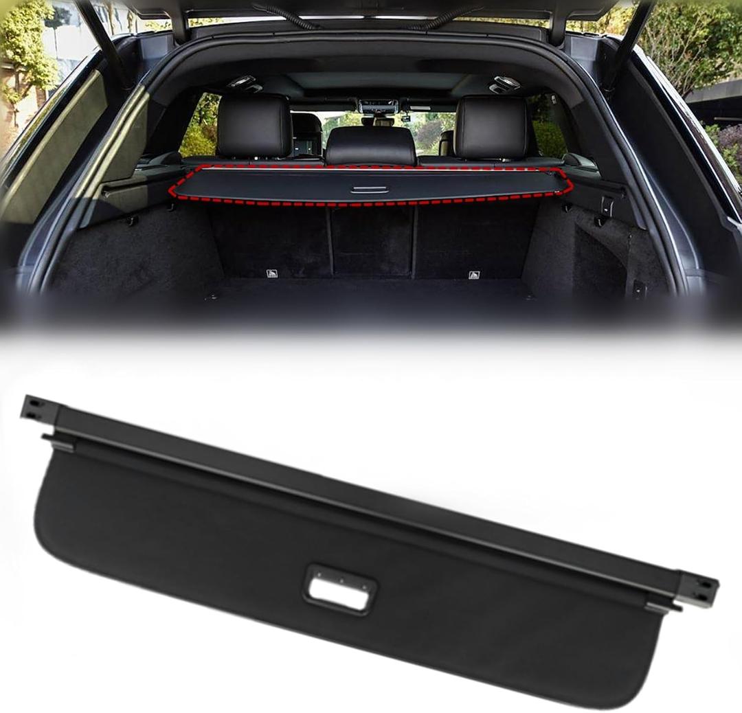 FZJDSD 1PC Black Cargo Cover Trunk Cover LR117940 Compatible with Land Rover Range Rover Sport 2014 2015 2016 2017 2018 2019 2020 2021, Retractable Trunk Shielding Shade Cargo Luggage Cover