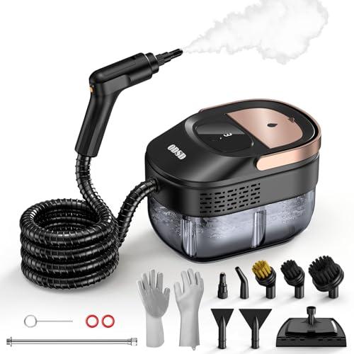 ODSD Steam Cleaner for Home & Car, 3-Level Adjustable Steamer for Cleaning, 15s Heat-Up & 1.6L Large Tank, Handheld Steam Cleaner for Car Detailing, Home, Tile, Grout,Furniture with 15pcs Accessories