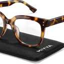 miyya Blue Light Glasses for Women & Men – Oversized UV & Blue Light Blocker Chunky Frames, Stylish Eyewear Accessories, Tortoiseshell