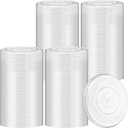 200 Pcs Clear Flat Lids Plastic Disposable PET Cup Lids with Straw Slot Fits for 12 oz, 16 oz, 20 oz and 24 oz Cups for Summer Iced Coffee, Ice Cream, Slush, Milkshake, Party Supplies (3.9 Inch)