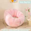 Pumpkin Bean Bag Sofa Chair, Bean Bag Chair with Filler for Teens, Kids, Toddler, Comfy and Lazy Sofa for Dorm, Apartment, Living Room and Bedroom, Pink, Medium
