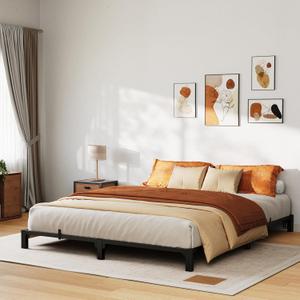 GarveeHome 6 in Queen Bed Frame, Heavy Duty Metal Platform Bed Frame with Durable Iron Slat Support and Legs, No Box Spring Required, No Screws Needed, Support Up to 800 LBS