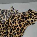 Shein Curve Women's Leopard Print Cold Shoulder Short Sleeve Dress Size 3XL