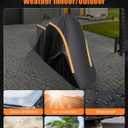 Full Enclosed ATV Covers Waterproof Outdoor Heavy Duty 4 Wheeler Cover All Season Weather Proof Quad Cover with Reflective Strips Fits ATV Length up to 94.5" Windproof Sunproof Dustproof