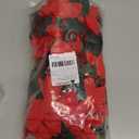 6 Pack Christmas Artificial Poinsettia Flowers Bouquets Outdoor Indoor Decorations 13.8 Inch XMAS Faux Red Poinsettia Flowers Bushes with 7 Stems 42 Pcs Poinsettia Flowers for Porch Pot Vase Window Box