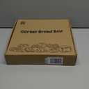 Corner Bread Box for Kitchen Countertop, Black Bread Storage Container for Homemade Bread, Two Layer Breadbox under Cabinet Mount, Large Bread Holder for Kitchen Counter, Pantry Shelf