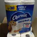 Charmin Ultra Soft Cushiony Touch 2-Ply Toilet Paper, 18 Family Mega Rolls = 90 Regular Rolls, White