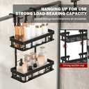 Over Door Shower Caddy, Black Rustproof Bathroom Organizer, 2-Tier Storage Rack, 11.81x5.31 Inch Shelves, No Drilling Required